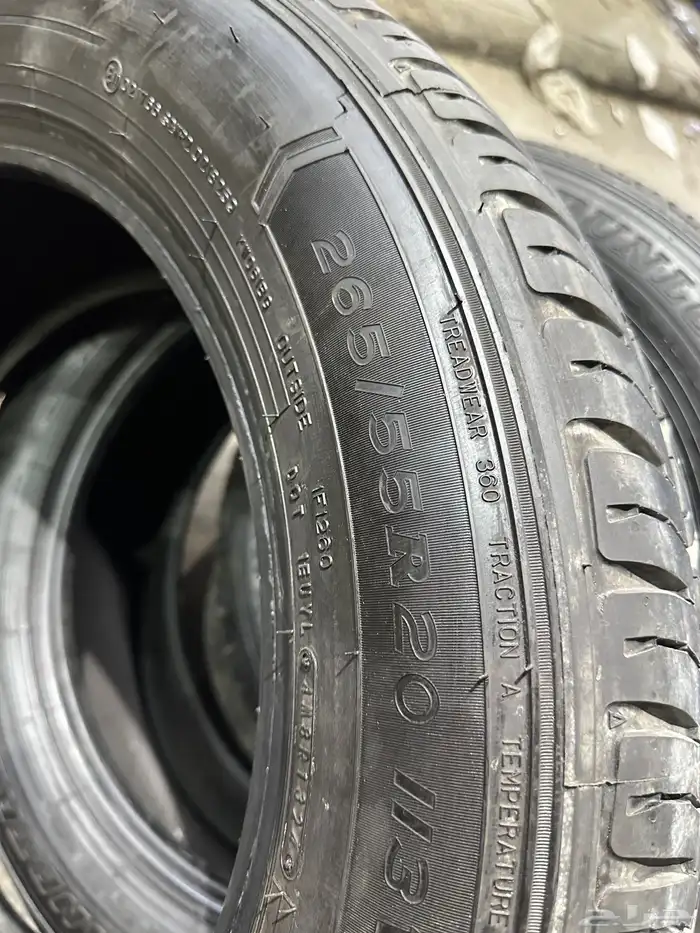 كفرات دنلوب وكاله مقاس 265 55 20 لاندكروزر 24 10
