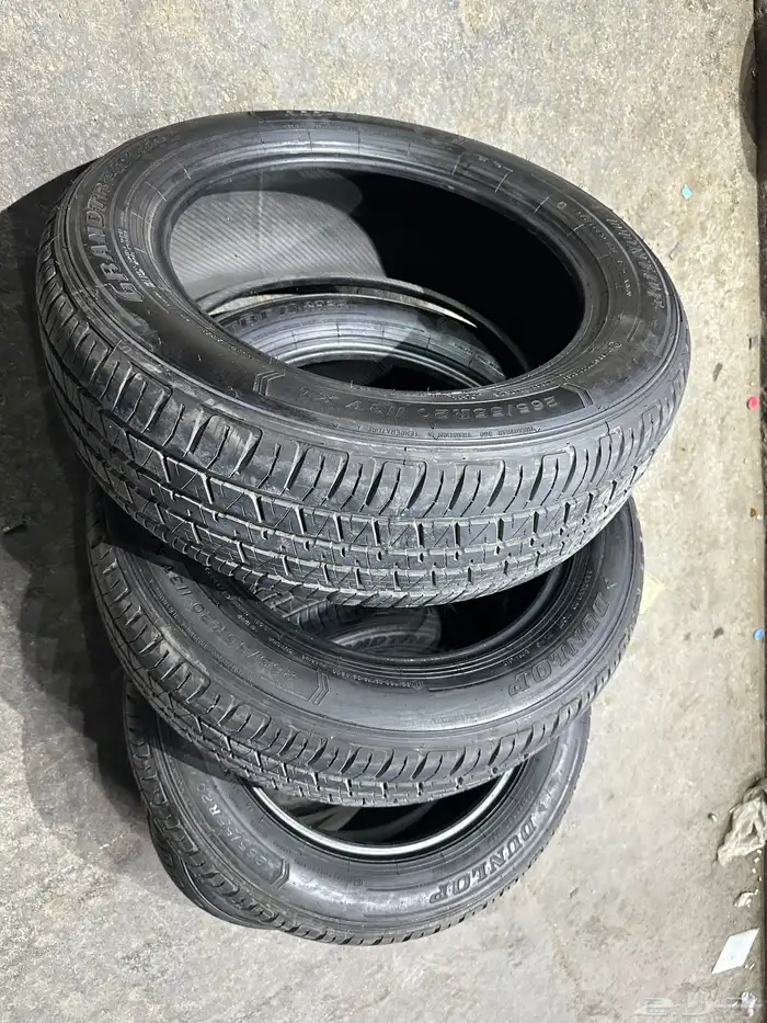 كفرات دنلوب وكاله مقاس 265 55 20 لاندكروزر 24 8