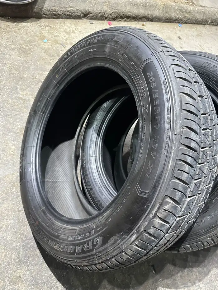 كفرات دنلوب وكاله مقاس 265 55 20 لاندكروزر 24 11