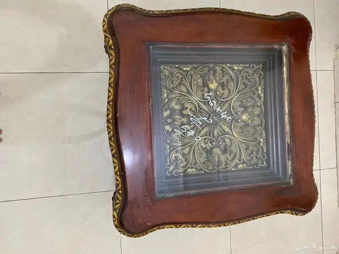 ثلاث طاولات زجاج مع خشب فاخرة  300 2