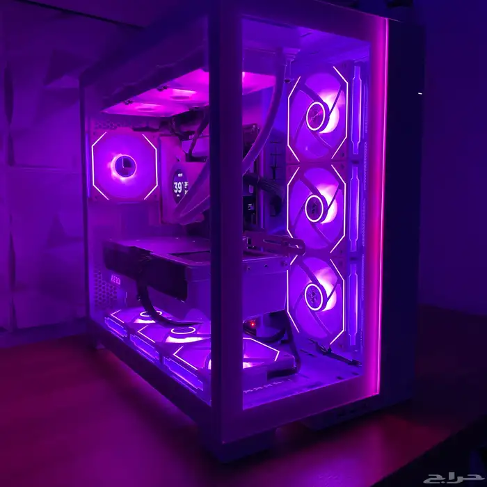 كامبيوتر العاب تجميعة بيضاء  Gaming pc for sell white specs 20