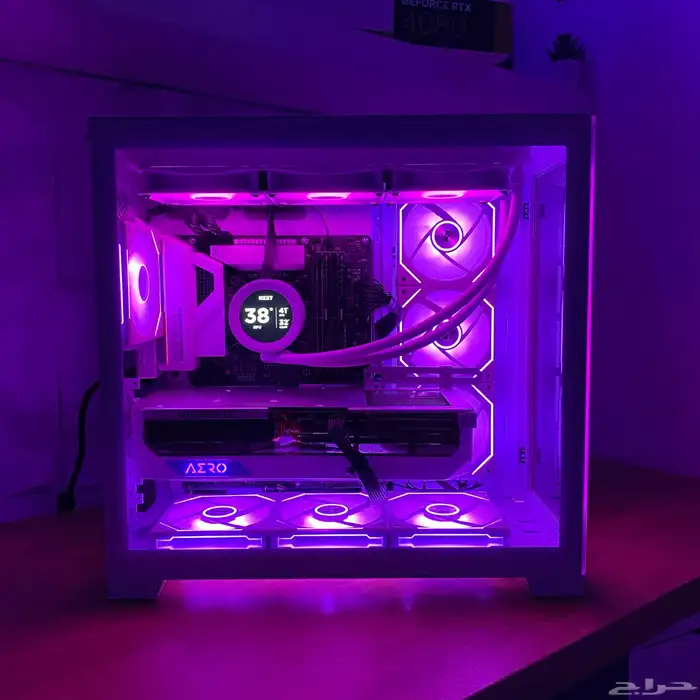 كامبيوتر العاب تجميعة بيضاء  Gaming pc for sell white specs 18