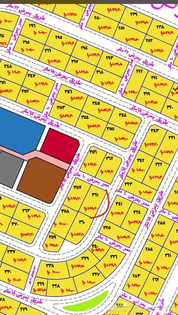 قطعة رقم 361 في مخطط 522 حي الأندلس بمدينة جيزان 0