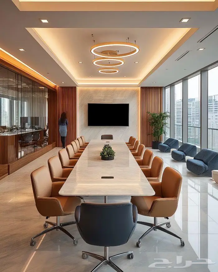 طاولة الاجتماعات تفصيل حسب طلب ب تصاميم فخامة خشب طبيعي 11