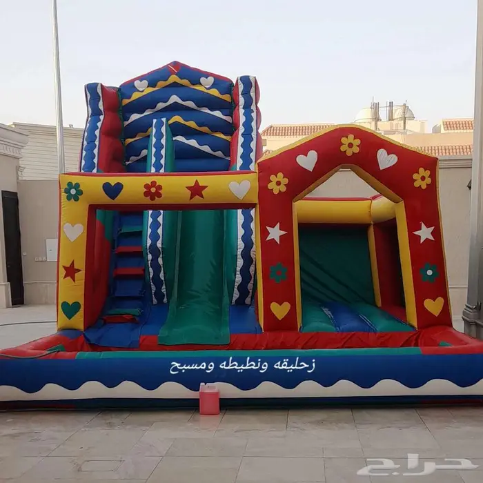 اجار نطيطات بأقل الاسعار ملعب صابوني زحليقه مسبح 0