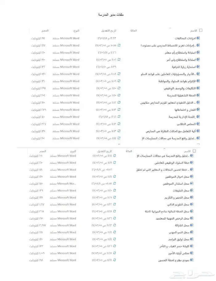 خطط وسجلات مدرسية 3