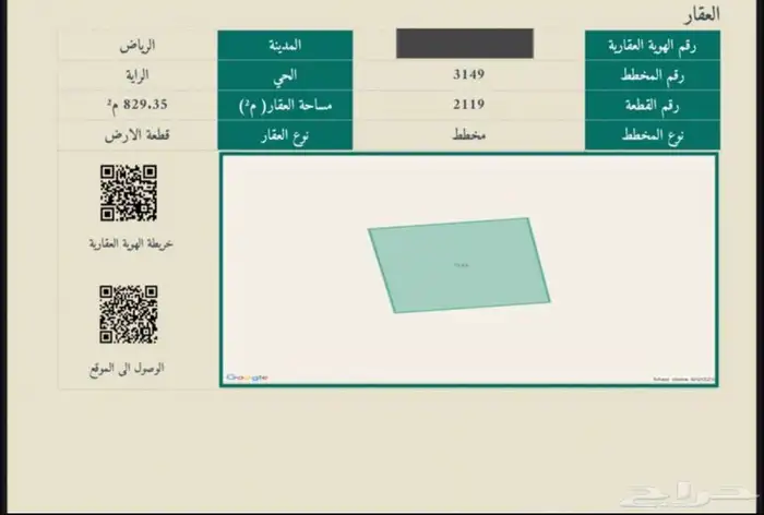 للبيع ارض سكنية حي الراية 0