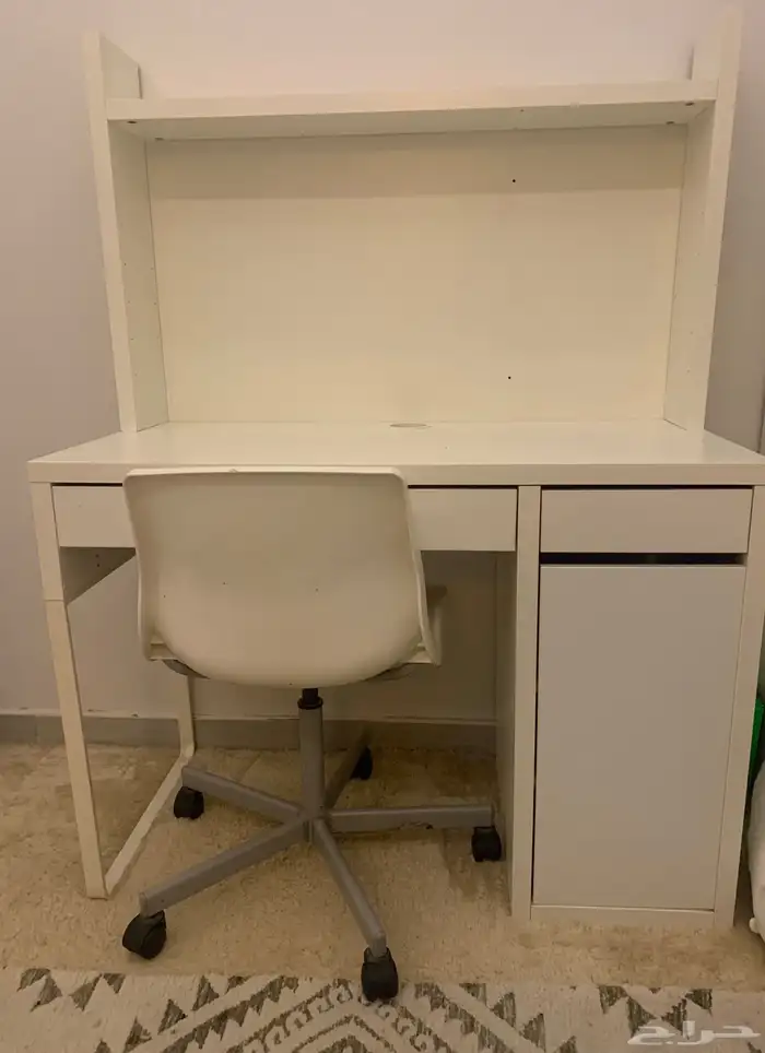 مكتب ايكيا الابيض مع الكرسي 0