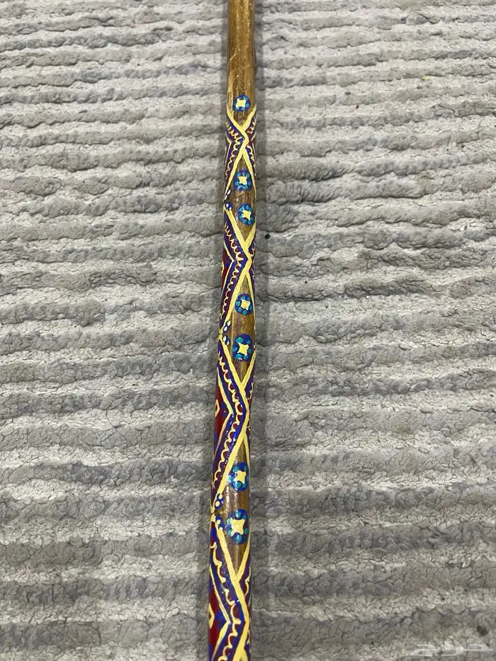 عدد 2 عصي مغازل شوحط معالج ومنقوشات 1