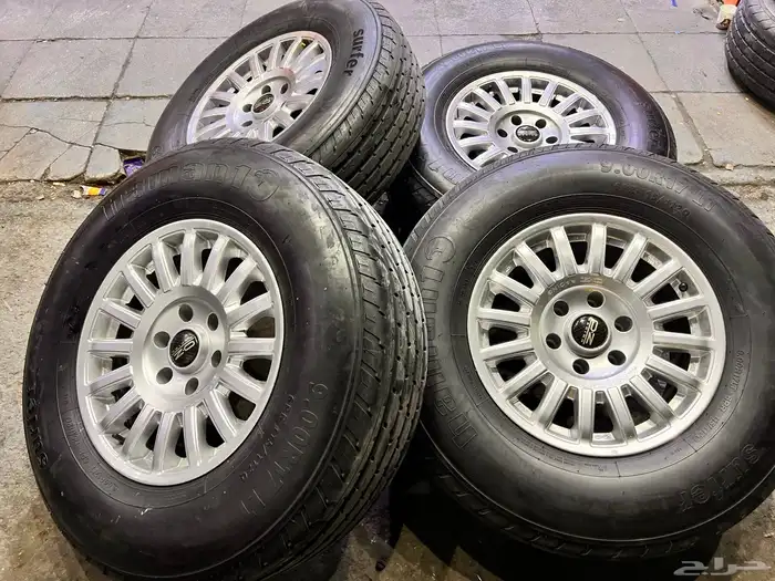 جنوط oz نيسان بلاتينيوم مع كفرات هامان مقاس 900 17  24 3