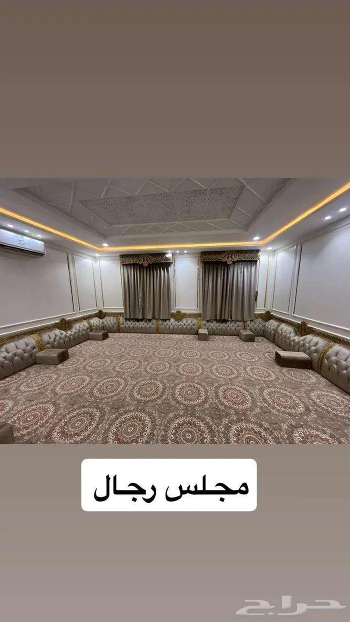 للايجار دور أرضي مؤثث بالكامل بحي طويق   مساحة واسعة 1