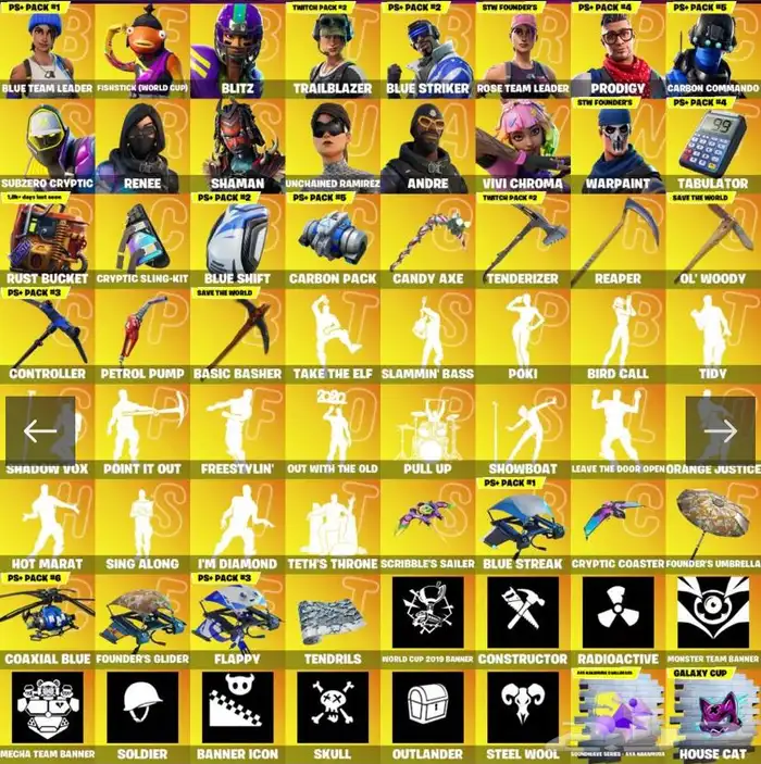 حساب فورت نايت 450 سكن 3