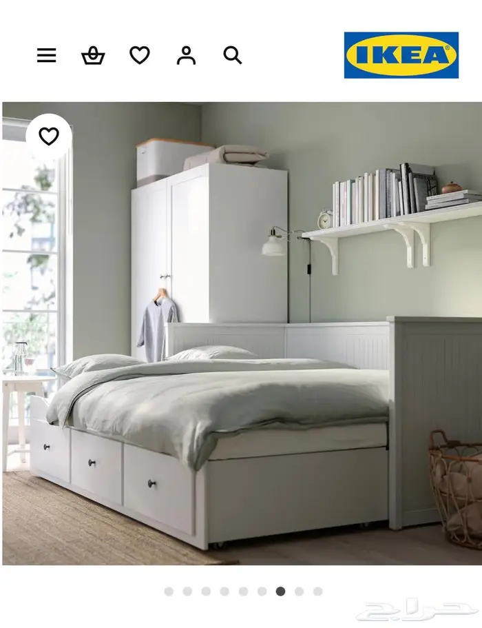 هيكل سرير نهاري مع 3 أدراج  أبيض  80x200 سم 2