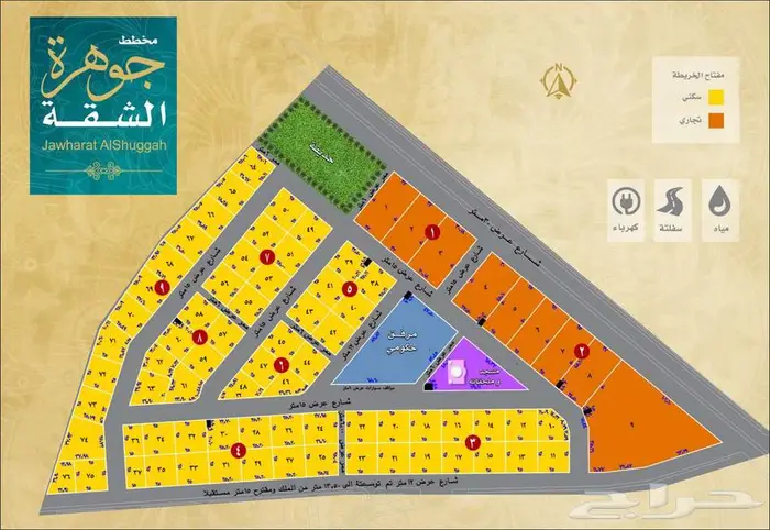 ارض سكنية للبيع في حي الشقة في بريدة 1
