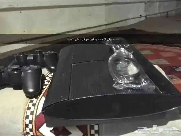 سوني 3 معه يدتين مهكره وبها 37 لعبه على اشرط 0