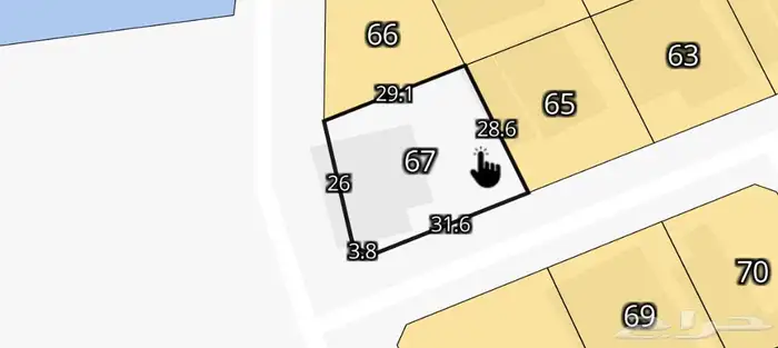 ارض تجاري شارعين الحلقه الشرقيه 5