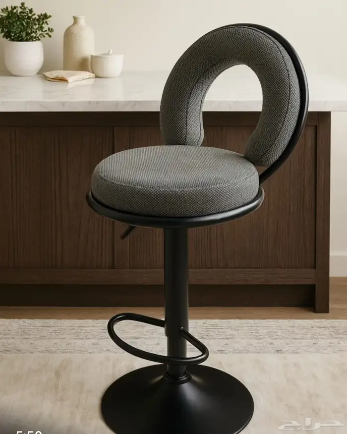 كراسي بار او مطبخ مرتفعه مديلات حديثة خامات فخمة وتس فقط 92