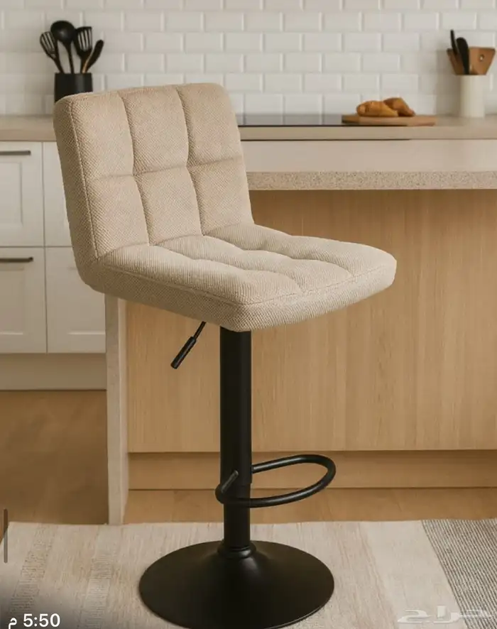 كراسي بار او مطبخ مرتفعه مديلات حديثة خامات فخمة وتس فقط 81