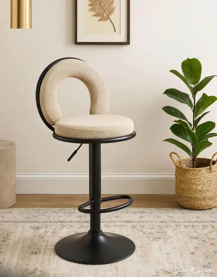 كراسي بار او مطبخ مرتفعه مديلات حديثة خامات فخمة وتس فقط 94