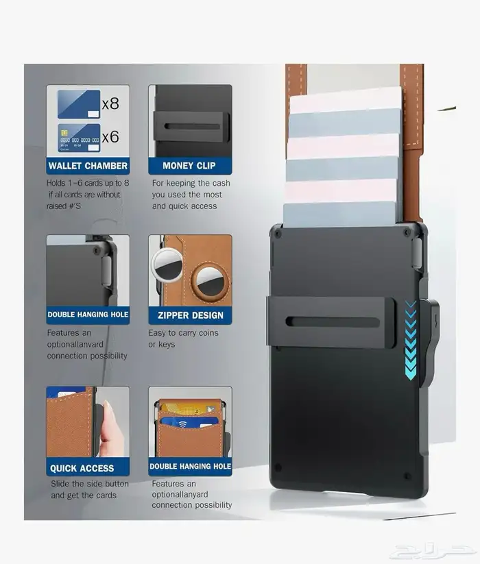 محفظة رجالية أنيقة بتقنية RFID 3