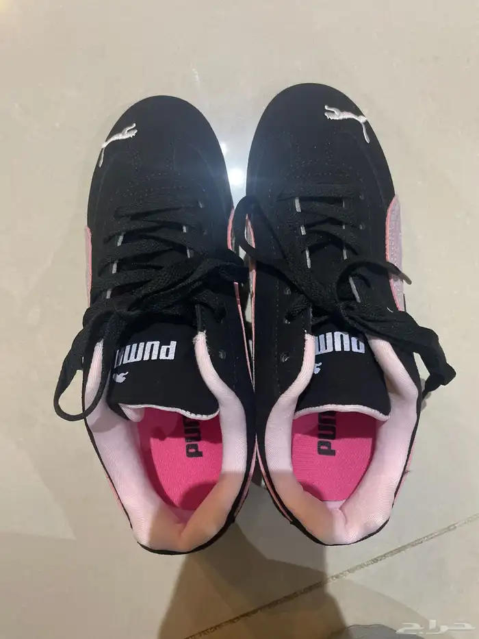 جزمه بوما سبيدكات اسود-وردي 1