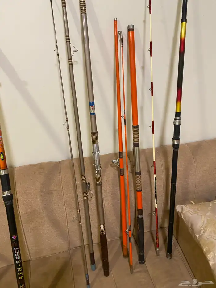 مجموعة من قصبات الصيد many casting rod 1
