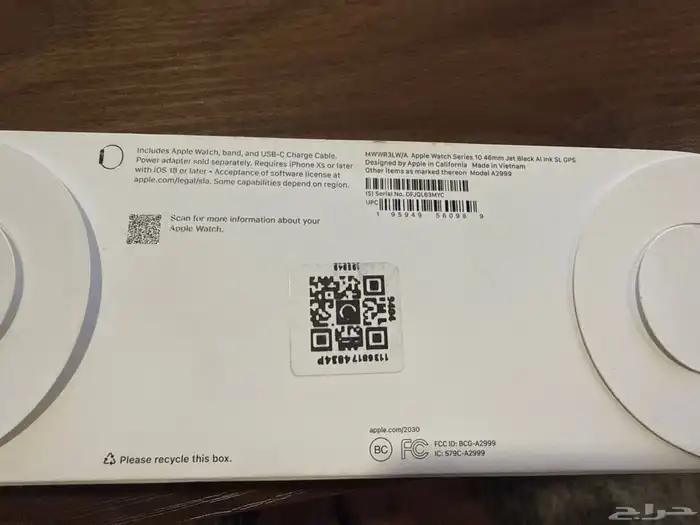 ابل واتش سيريس 10 46mm جت بلاك جديده لم تفتح 1
