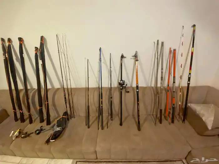 مجموعة من قصبات الصيد many casting rod 4