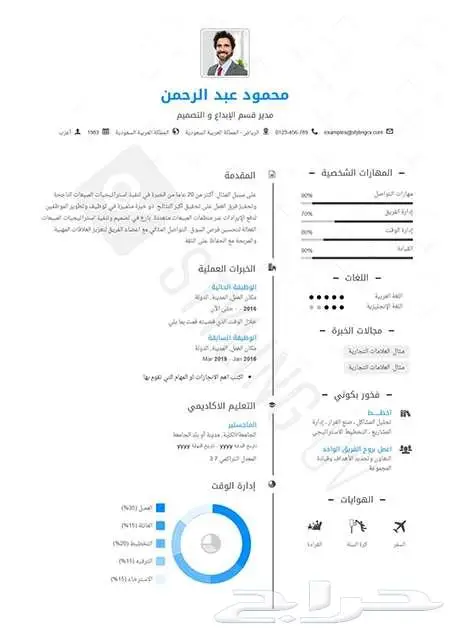 تصميم سيره ذاتيه 7
