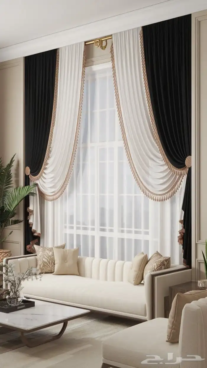 ستائر فاخرة للمجالس والديكور العصري 1