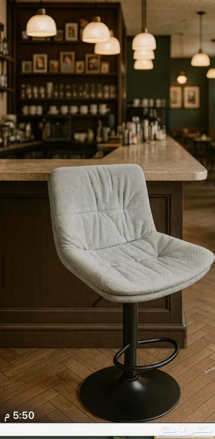 كراسي بار او مطبخ مرتفعه مديلات حديثة خامات فخمة وتس فقط 85