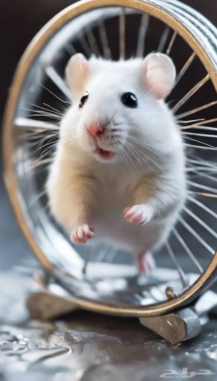 زوج مع صغارهم هامستر روسي الفرو كثيف وبيت3 دور 5