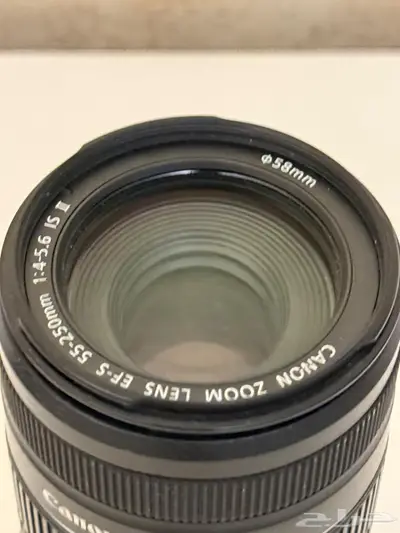 عدسة كانون   عدسة كانون 55-250mm   عدسة نظيفه index