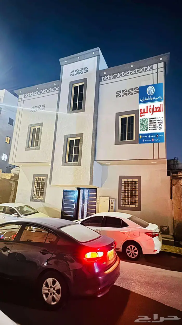 عمارة للبيع بحي العزيزة جديدة دورين وملحق (3شقق) جديدة 0