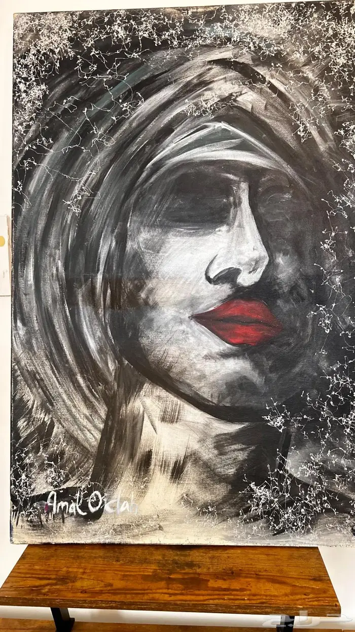 لوحات مرسومة باليد للفنانه التشكيله امل بالالوان زيتيه 8