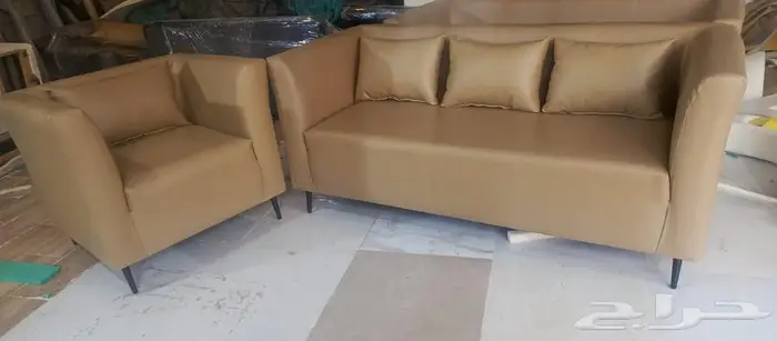 كنب جلد مكتبي فاخره و مريحة في كل مقاسات و ألوان في توصيل 5
