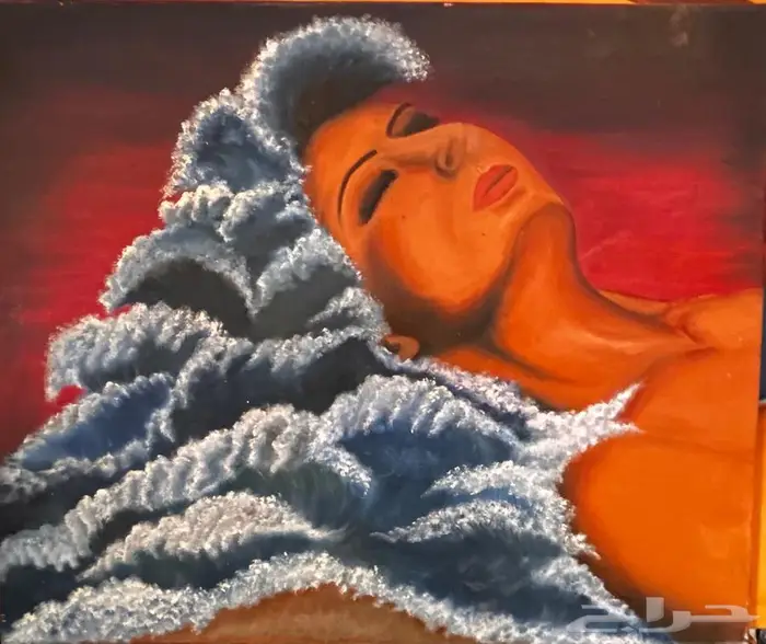 لوحات مرسومة باليد للفنانه التشكيله امل بالالوان زيتيه 1