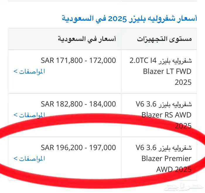 شفرولية بليزر بريمير 2020م لؤلؤي فل كامل بانوراما اقبل البدل 2