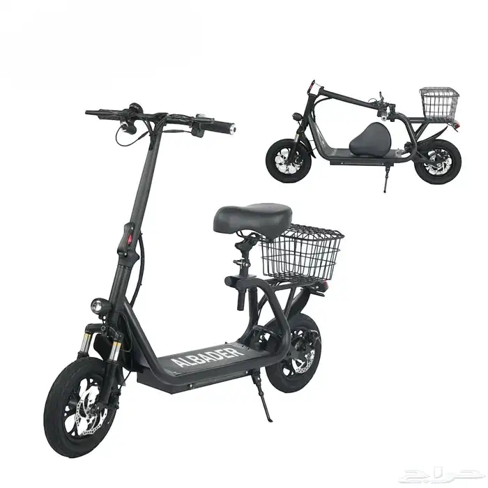 سكوتر كهربائي بتصميم مع سلة خلفية بقوة 500 واط - سكوتر 0