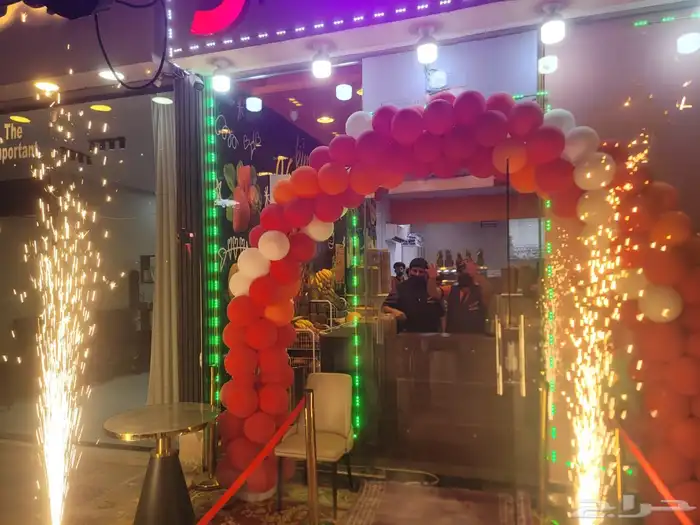 افتتاح محلات مناسبات بوابه حديد ترس ليزرات اضاءات بالون 7