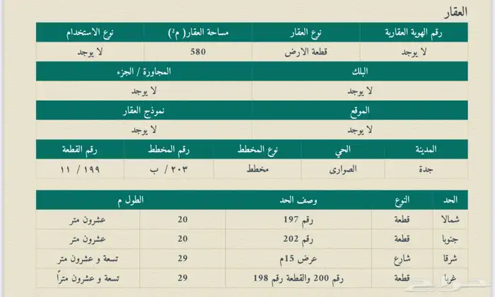 ارض للبيع جده ابخر الشماليه 0