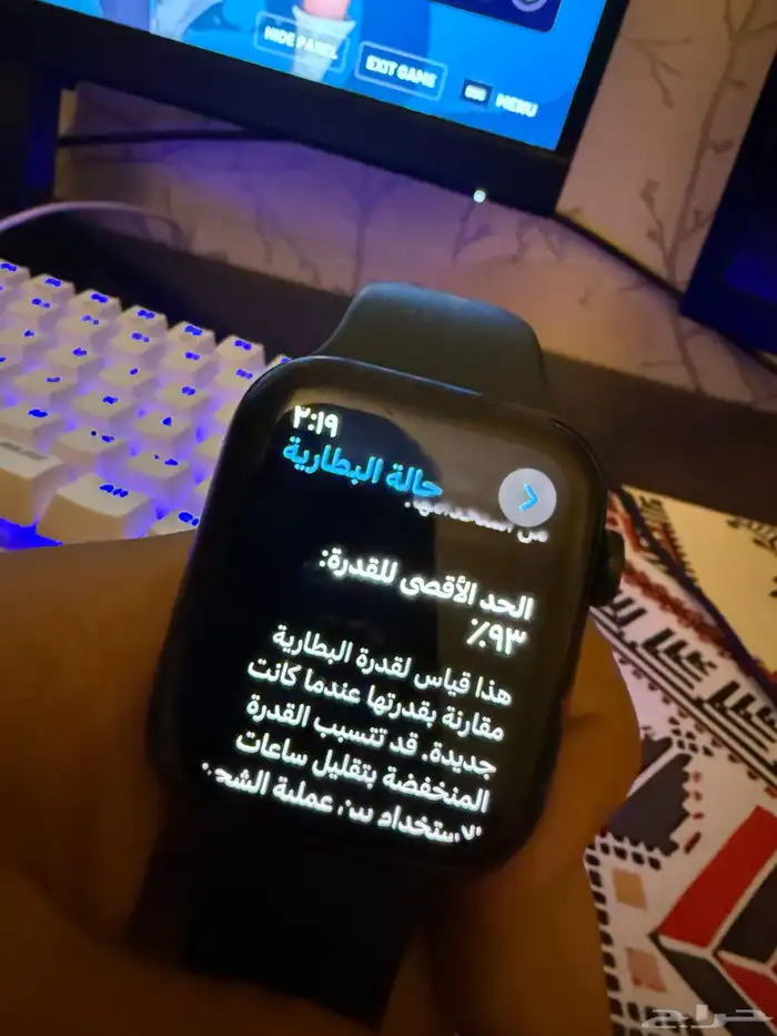 ساعة ابل se بطارية 93 2