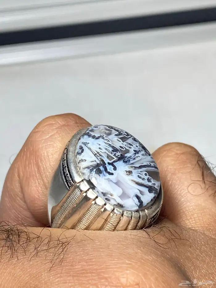 خاتم عقيق يماني مسماري صياغة بحرينية 4