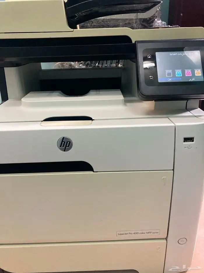 طابعة الوان ليزر مع نسخ وتطبع على الوجهين hp m475 ب799 ريال 2