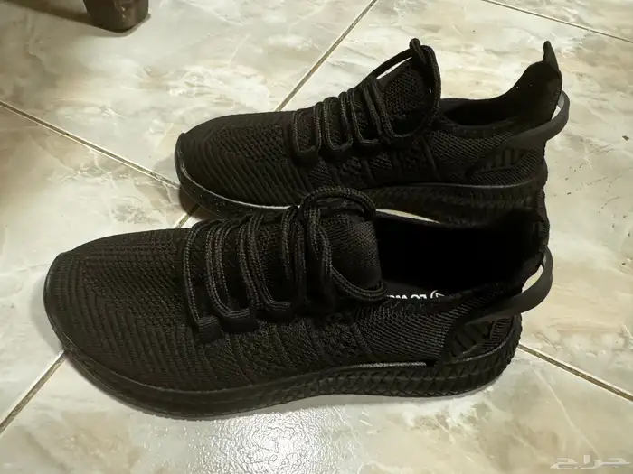 Running Black sneaker shoes حذاء رياضي جديد اسود 2