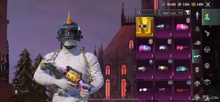 حساب ببجي نسخه عالمية لفل 79 6