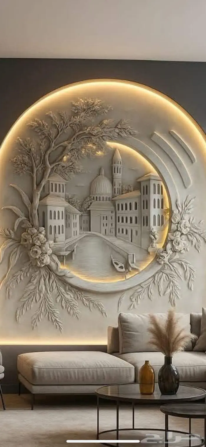 ديكور الزخارف البارزه واعمال الحشب 12