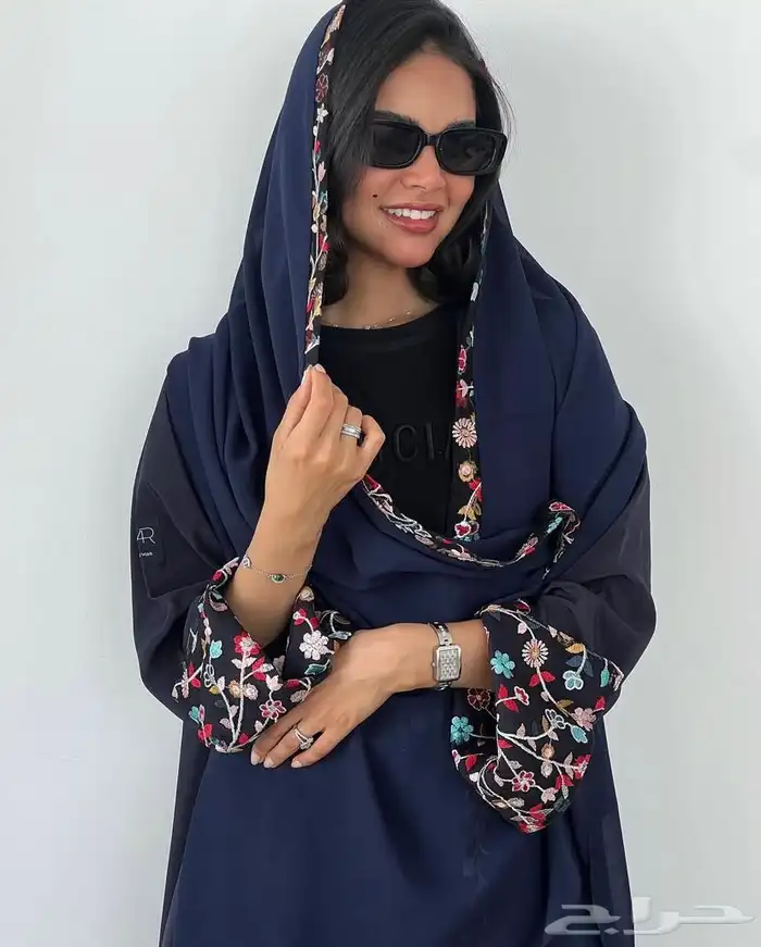عباية دبل كلوش كحلي مع طرحه وبكج 3