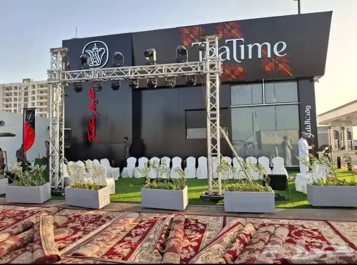 افتتاح محلات مناسبات بوابه حديد ترس ليزرات اضاءات بالون 3