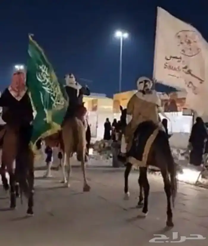 استعراض خيل وهجن لليوم الوطني والتاسيس التراث 2